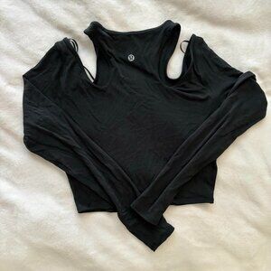 Lululemon Shoulder Cut-Out Yoga Long-Sleeve Shirt size 4